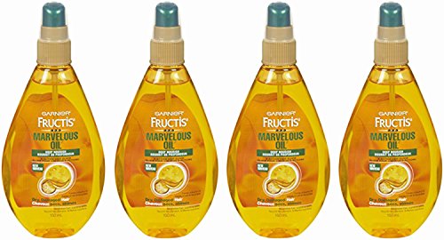 Garnier Fructis Marvelous Oil Deep Nourish 5 Action Hair Elixir, 5 Fluid Ounce (Pack of 4)