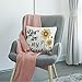 HGOD DESIGNS You are My Sunshine Pillow Case, Quote with Bees and Yellow Sunflowers Cotton Linen Cushion Cover Square Standard Home Decorative for Men/Women 18x18 inch White Black Yellow
