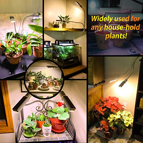 Bozily LED Grow Lights for Indoor Plants Full Spectrum,45W Dimmable Sunlike Plant Lights with Replace-able Bulbs,Professional Sunlight Grow Lamp for Seeds Starting Small House Plants Seedlings Growing
