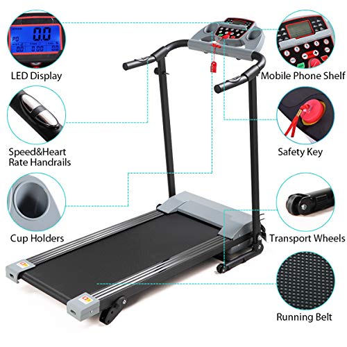 Thegreatshopman Folding Electric Treadmill Power Motorized Running Machine for Home Gym Exercise Walking Fitness
