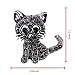 o Blk Cat Brooch Pin Girls Women Cute Rhint Animal Collar Asory
