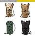 Hydration Pack Bladder with Replaceable BPA Free 3L Water Reservoir Pack 2 Front Storage Bag Adjustable Shoulder Strap for Hiking,Biking,Running,Walking and Climbing Heavy Duty Polyester(Black)