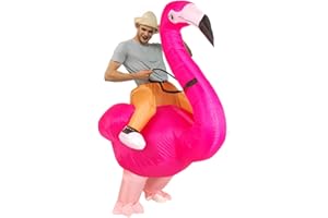 KOOY Inflatable Flamingo Costume,Inflatable Costume for Adult Funny,Halloween Blow Up Costume,Christmas Costume