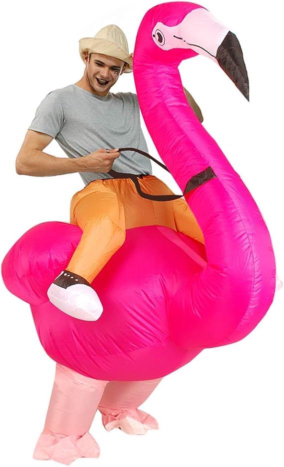 KOOY Inflatable Costume For Adult inflatable Flamingo costume