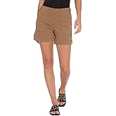 Lyssé Monroe Women Stretch Denim Shorts 6 Inch Inseam, Mid Thigh, High Rise, Soft Stretchy Jean Shorts for Women