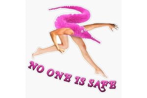 HJ MEDIA Worm On A String Time ~ Painting Aesthetic Cursed Collection ~ No One is Safe Set ~ Pink Vinyl Window Bumper Sticker Decal 5"