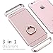 iPhone 6 Case,iPhone 6s Case,Myriann 3 in 1 Ultra Thin Hard Protective Luxury Case Cover for iPhone 6/iPhone 6s(4.7Inch)with 360 Degree Rotating Ring Kickstand(Rose Gold)