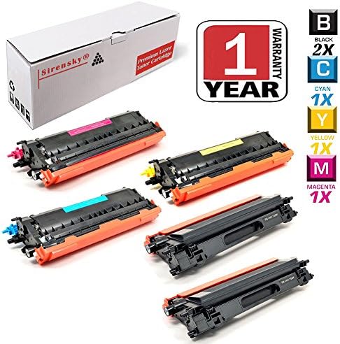 TN115 Toner Set Compatible for TN115BK TN115C TN1156Y TN115M Toner Cartridge 5 Pack, use Brother DCP-9040 DCP-9045 HL-4040 HL-4050 HL-4070 MFC-9440 MFC-9840, Sirensky