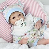 CHAREX Reborn Baby Dolls 16 Inch Lifelike Vinyl Weighted Reborn Baby Doll with Cloth Body Huggable Soft Body Toy