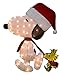 PRODUCTWORKS Product Works 32-Inch Pre-Lit Peanuts Santa Snoopy with Woodstock Christmas Yard Decoration, 50 Lights