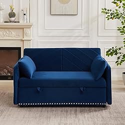 55-inch Loveseat Pull Out Sofabed ,Modern 3 in 1