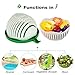 Salad Cutter Bowl，ESEOE Upgraded Vegetable Cutter Bowl for Salad in 60 Seconds ,Best Vegetable Chopper Salad Maker(8 Inches)