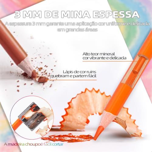 GODREAM Lapis de Cor Profissional, 120 Cores Mais Vivas, com Estojo Portátil, Lapis de Colorir Macio e Aveludado para Desenho, Pintura, Esboço e Escrita, Presente Criativo para Adultos e Iniciantes
