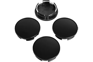 KitsPro 2.5Inch 63MM Wheel Center Caps for Dodge RAM 6KF18TRMAA Rim Hub Caps, Pack of 4 (Matte Black, Outer 63MM, Inner 56MM)