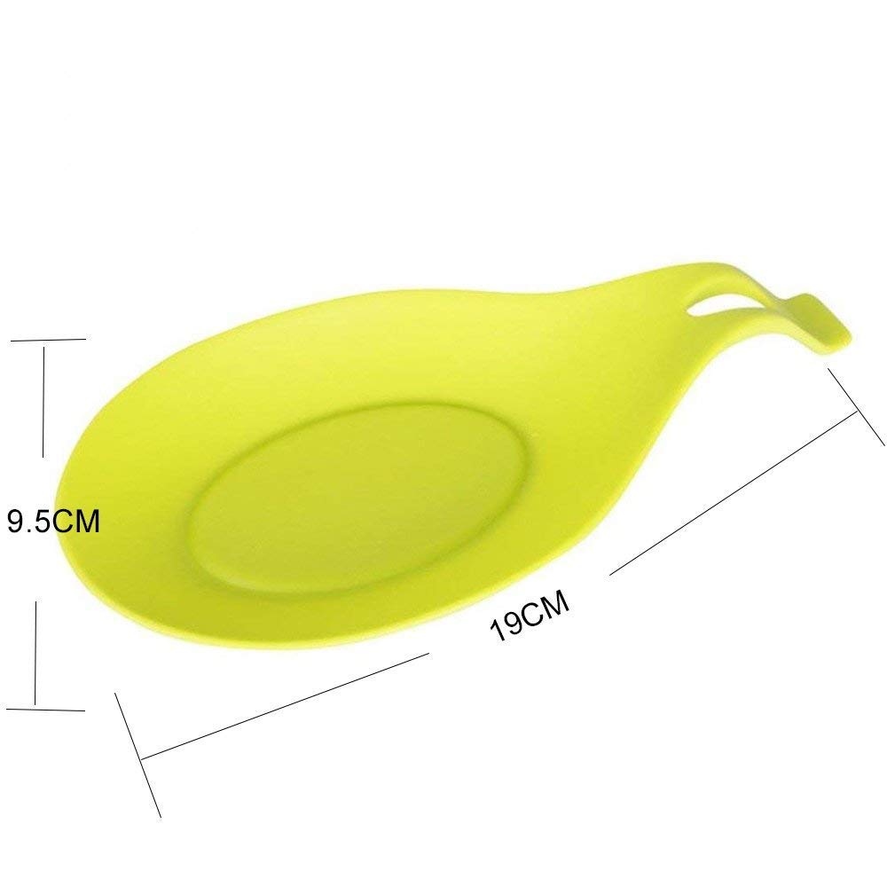 OUZIFISH Kitchen Heat Resistant Insulation Mat Silicone Spoon Rest 5 pcs/set Colorful