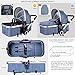 Baby Stroller Bassinet Pram Carriage Stroller - Cynebaby All Terrain Vista City Select Pushchair Stroller Compact Convertible Luxury Strollers add Foot Cover (Mature Blue)