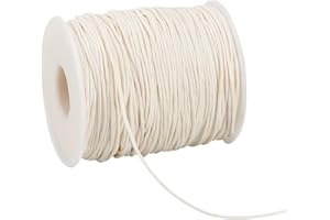 PH PandaHall 100 Yards Waxed Cotton Cord 1mm Beading Thread String Beige for Braid Bracelet Necklace Jewelry DIY Craft Macram