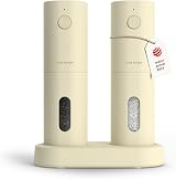 LARS NYSØM Electric Salt Pepper Grinder Set USB Rechargeable Adjustable