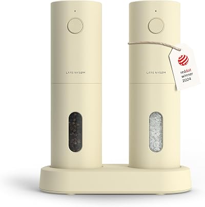 LARS NYSØM Electric Salt Pepper Grinder Set USB Rechargeable Adjustable