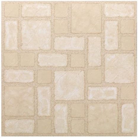 MAX CO LTD Montego Beige Peel & Stick Vinyl Floor Tile, 12 x 12-In.
