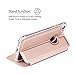 iPhone 8 Case, iVAPO iPhone 8 Cover with View Window Cover Leather Case with Stand and Metal Sensor iPhone Case for iPhone 8 iPhone 7 iPhone 6 4.7inch Rose Gold