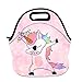 AOTIGO Dab Unicorn Dabbing Dance Neoprene Lunch Bag Insulated Lunch Box Waterproof Lunch Tote Bag with Zipper for Women Kids Boys Girls and Men