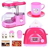 Kitchen Appliance Toys for Girls, Coffee Maker, Toaster, Play Kitchen Accessories for Toddlers and Kids