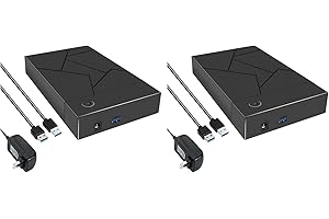ZEYUXXRUR 2X 3.5 Inch HDD Enclosure USB 3.0 to Hard Drive Case SSD Enclosure External Solid State Hard Drive Disk Box-US Plug