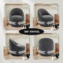 COLAMY Swivel Accent Chair Set of 2, 360° Swivel