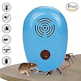 MangGou Pest Control,Ultrasonic Pest Repellent Plug in, Pest Reject Repels Mice, Rats, Roaches, flies ,Mosquito, Spiders, Ants & Other Insects,Non-toxic Environment-friendly, 2 packs