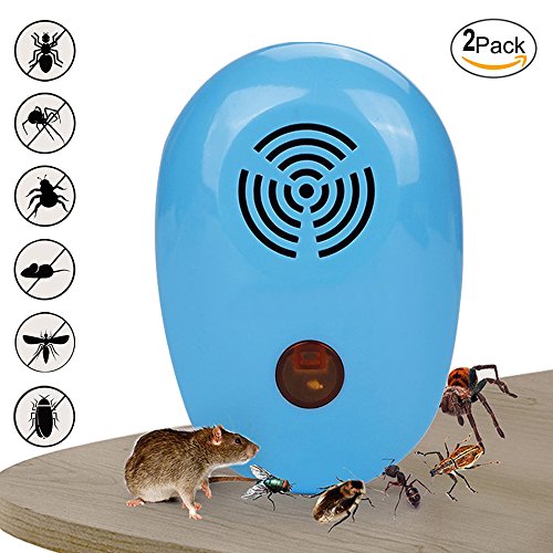 MangGou Pest Control,Ultrasonic Pest Repellent Plug in, Pest Reject Repels Mice, Rats, Roaches, flies ,Mosquito, Spiders, Ants & Other Insects,Non-toxic Environment-friendly, 2 packs