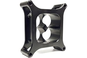 CAIMOTO Super Sucker Carby Spacer For 4150 Series Type Carburettor Billet Aluminum (Black, 2 inch)