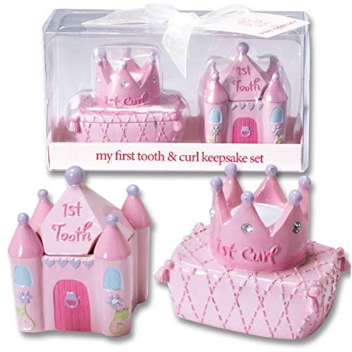First Tooth and Curl Keepsake Set Girl Baby