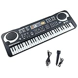 M SANMERSEN Kids Piano for Boys Girls, 2018 Improved Version 61 Keys Electronic Multifunction Keyboard Piano Musical Instrument for Kids Black