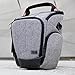 USA GEAR Camera Case for Digital SLR (Gray) w/Soft Cushioned Interior, Zippered Accessory Pockets, Adjustable Carry Strap - Compatible w/Nikon D3300 / D3400 / D5500, Canon Rebel T6 / T6i / T5 & More