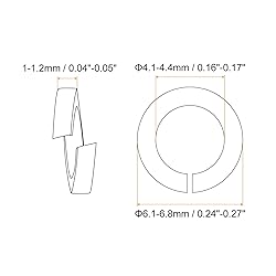 uxcell 80 Pcs Spring Lock Washer, M4 Split Lock