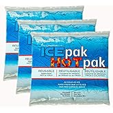 Cryopak Reusable Ice Pak Hot Pak 3-Pack - For Coolers, Lunch Box and Insulated Bags - Perfect for School Lunch, Picnics, Trips at the Beach, BBQs, Camping, and Other Outdoor Activities
