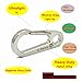 BANG TI Titanium 102kg Heavy Duty Mini Carabiner Quick Release Keychain (35mm, Super Durable)