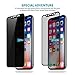 LYOU Privacy Screen Protector Compatible for iPhone X 4D Curved Full Coverage Anti-Spy Tempered Glass Film Compatible for iPhone X