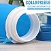 MyFriday Collapsible Water Bottle, Silicone Leak Proof Valve, Medical Grade, BPA Free, 26 oz, 750 mL, Vibrant Blue
