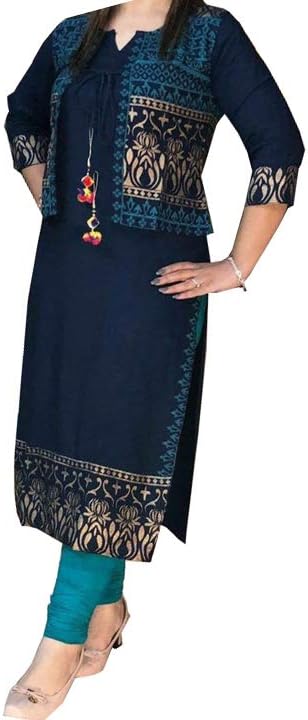 Ashwati Women's Rayon Printed Straight Kurti