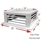 GSW DF-24P 24-Inch White Powder Coated 4-Way Adjustable Metal Diffuser for Evaporative/Swamp Cooler