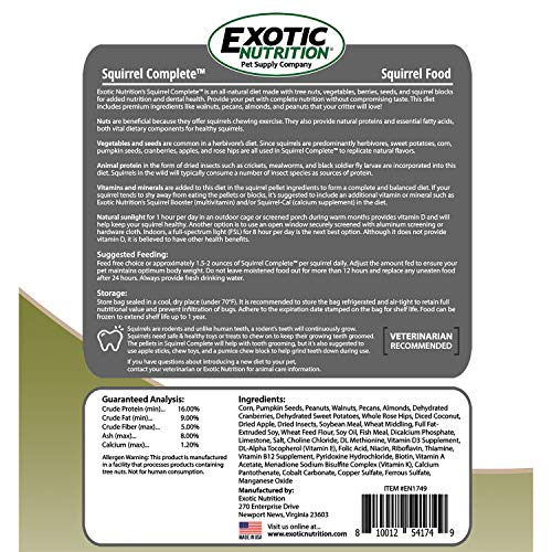 image for Exotic Nutrition Squirrel Complete (1.75 lb.) - Healthy Natural Food -