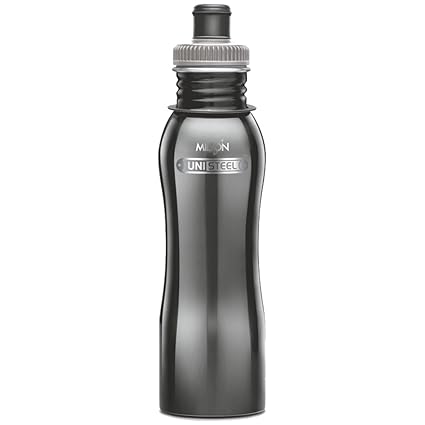 Milton Easy Grip Stainless Steel Water Bottle, 750 ml, Black
