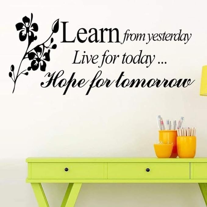 Aprenda De Los Refranes De Ayer Etiqueta De La Pared Flores Vinilo