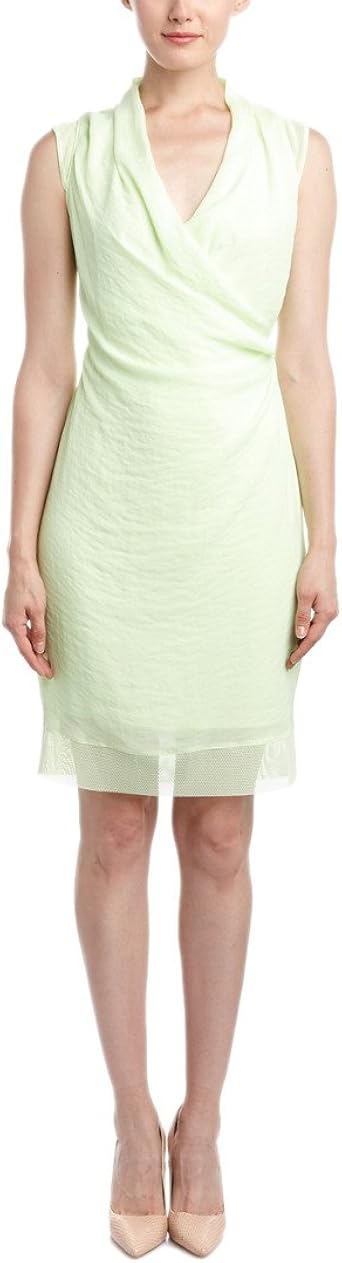 tahari faux wrap dress