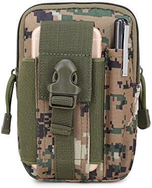 Canvas Outdoor Tactical Holster Military Molle Hip Waist Belt Bag Wallet Pouch Purse Phone Case with Zipper Universal for iPhone 7 6s Plus 5S Samsung LG HTC and Other Smartphones (Camouflage-5)