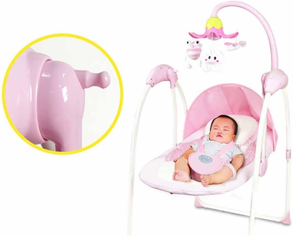 QIAN Baby Electric Cradle Swing Turntable Swing Baby Bed