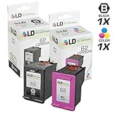 LD Remanufactured Ink Cartridge Replacements for HP 62 (1 Black, 1 Color, 2-Pack)