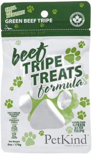 PetKind Green Beef Tripe Treats for Dogs, 6 oz by PetKind